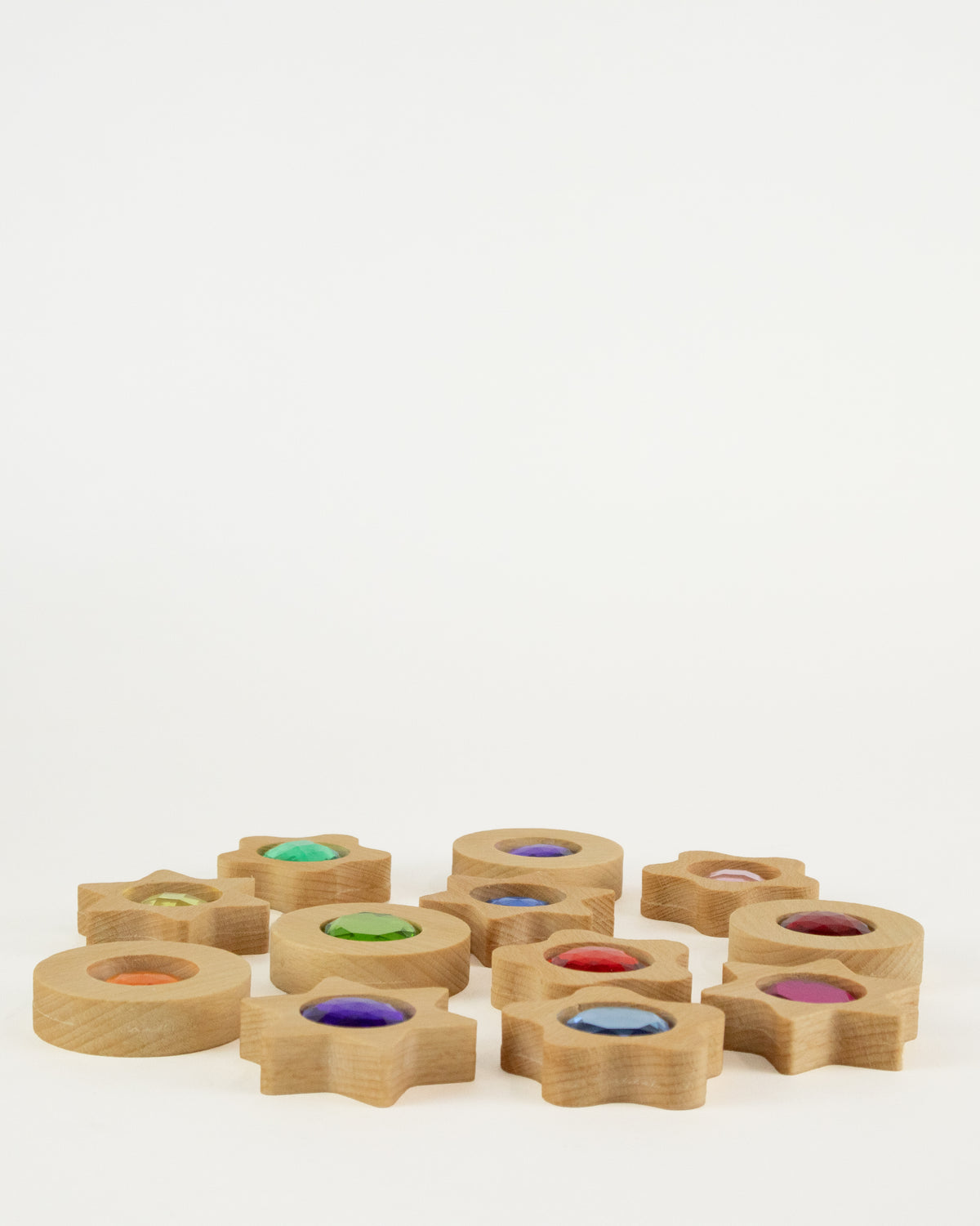Bauspiel Fonkelstenen in diverse vormen – Set van 12