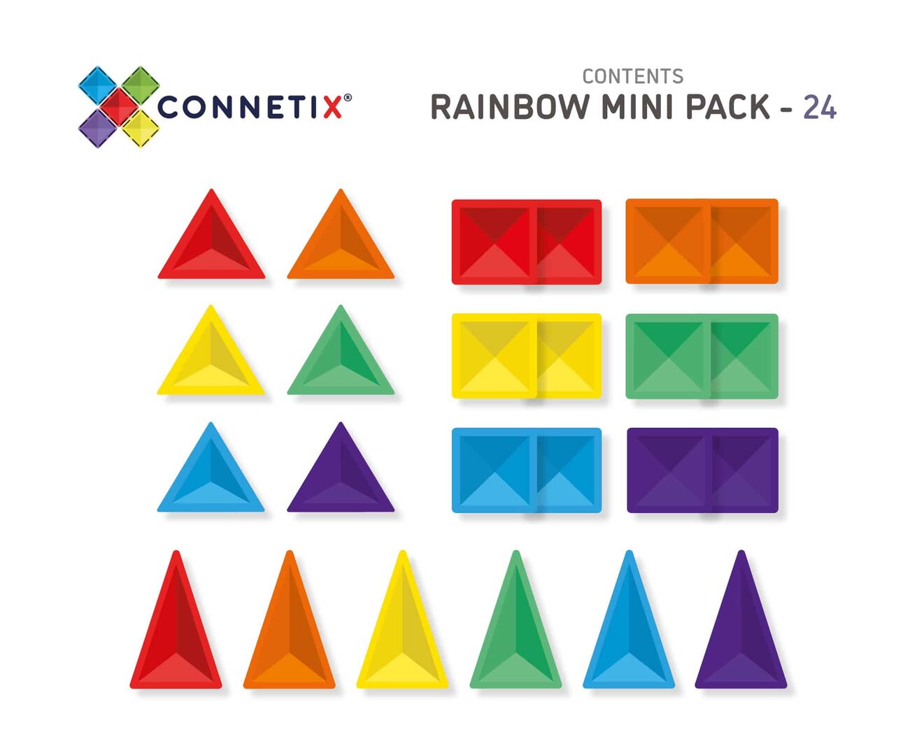 Pack CONNETIX Parcours à billes arc-en-ciel + Mini pack 24 pièces