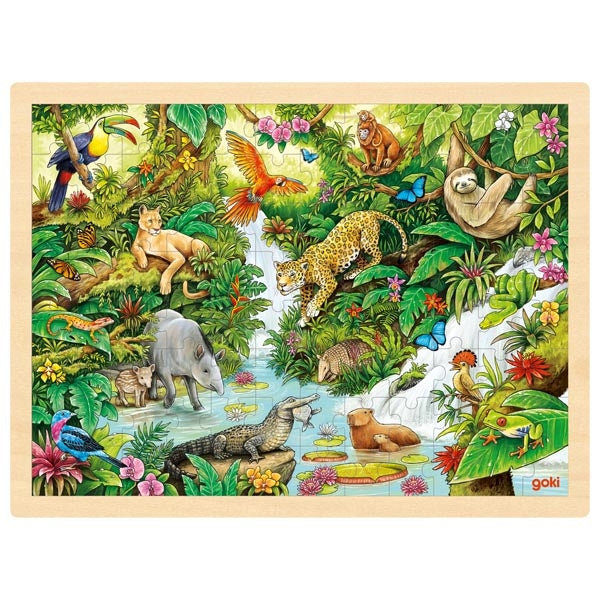 Puzzle en bois Dans la jungle GOKI - 96 pièces