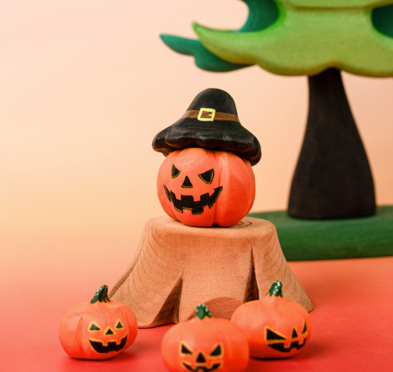 BumbuToys Houten Feestkroon Figuur Magische Pompoen