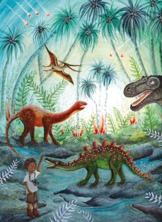 Carte Postale Dino Adventure - Illustratrice Bijdehansje
