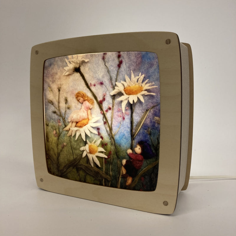 Carte à insérer pour Lampe Au fil des Saisons - Illustratrice A. Galland - Daisies