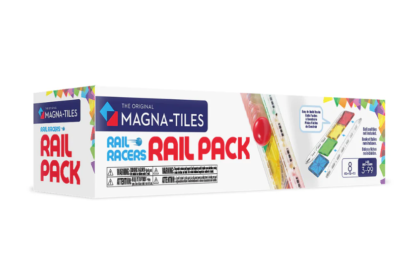 Magna Tiles Jeu magnétique Rail Racers - Lot de 8