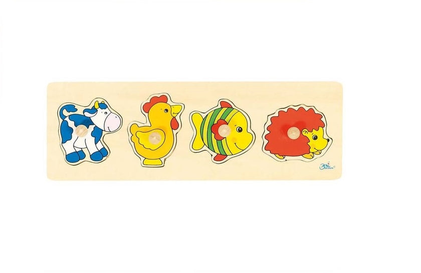 Puzzle en bois Vache, Coq GOKI
