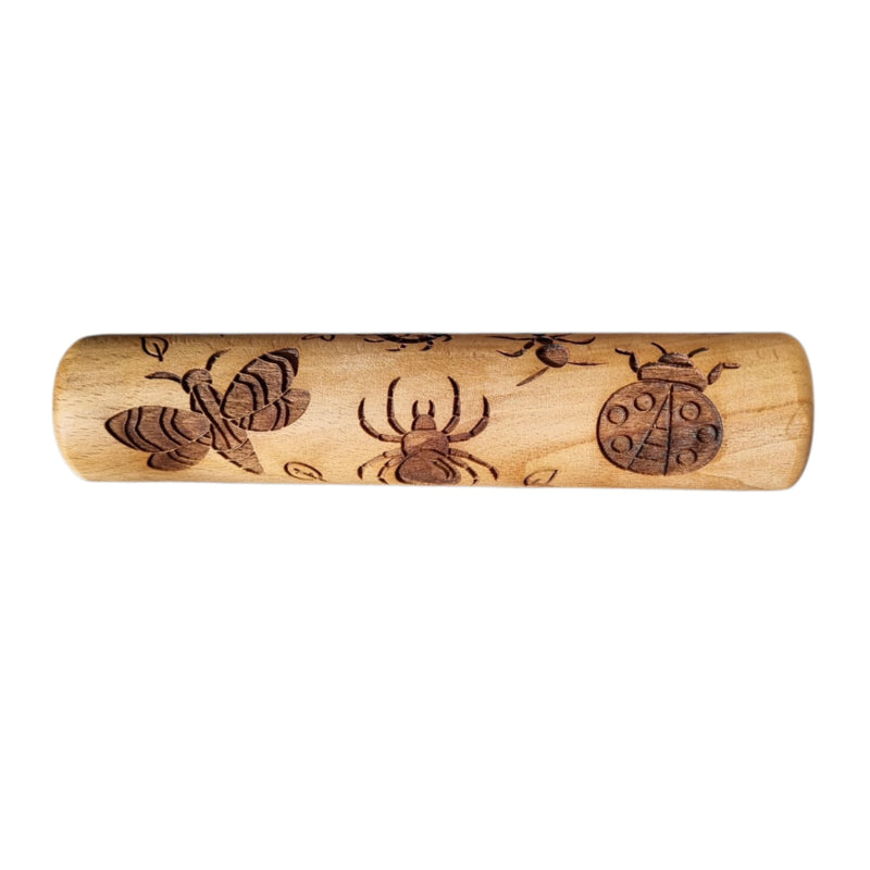 Kiddi Rouleau tampon en bois Insectes