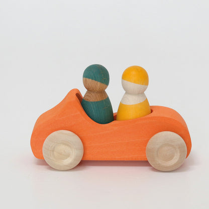 Grande voiture cabriolet orange double place Grimm's