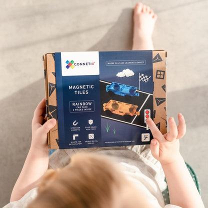 2 voitures Jeu magnétique Connetix