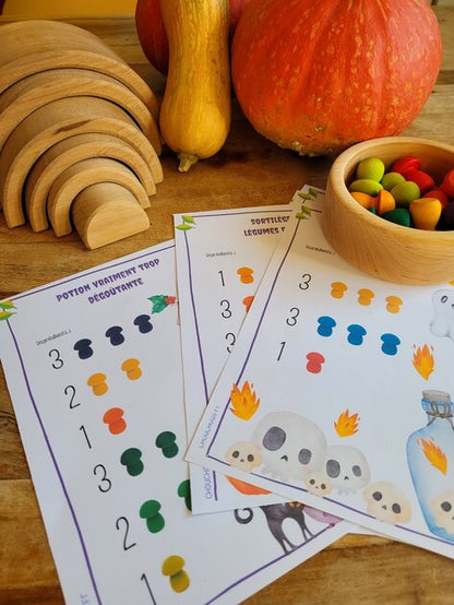 Mes recettes de potions magiques - Cartes éducatives à imprimer - Champignons Grapat