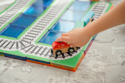 Learn & Grow Toys Toppers - Voie ferrée Train - 36 pièces Magnétiques