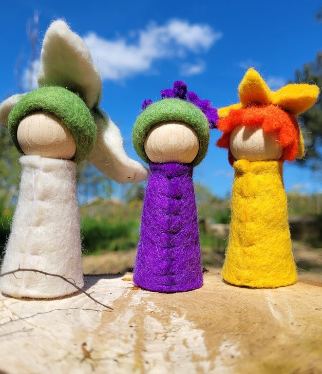 Enfants Fleurs en feutrine et bois Le Printemps - Bauspiel
