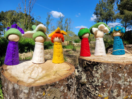 Enfants Fleurs en feutrine et bois Le Printemps - Bauspiel