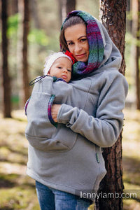 Sweatshirt de portage LennyLamb Gris - Little Herringbone Impression Dark 2.0