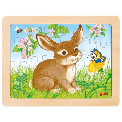 Petit puzzle en bois Animaux de la Forêt Goki