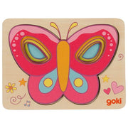 Puzzle à couches, papillon Rose GOKI