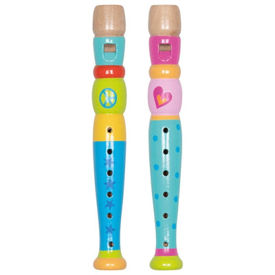 Goki Flûte en bois Flower Power