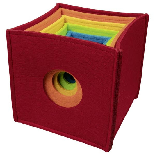 Cubes à empiler arc-en-ciel Goki