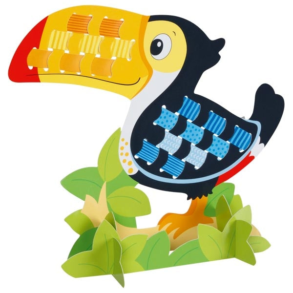 Goki Animaux à tisser et tresser 4 animaux, 96 bandes de papier
