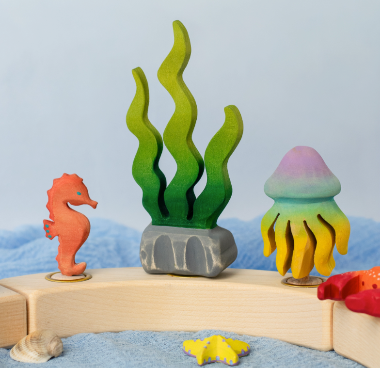 BumbuToys Houten Feestkroon Figuur Zeewier