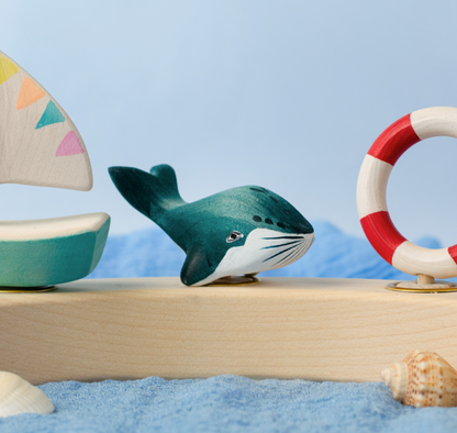 BumbuToys Houten feestkroonfiguur Walvis