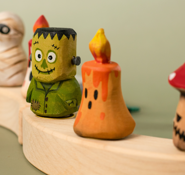 BumbuToys Houten feestkroonfiguur Magische Oranje Kaars