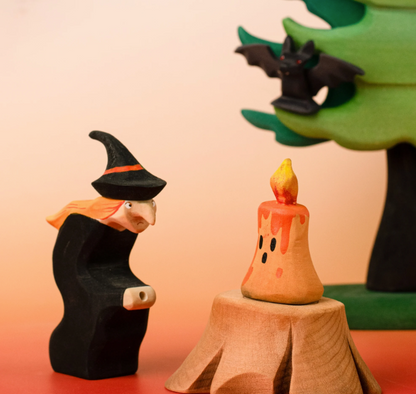 BumbuToys Houten feestkroonfiguur Magische Oranje Kaars