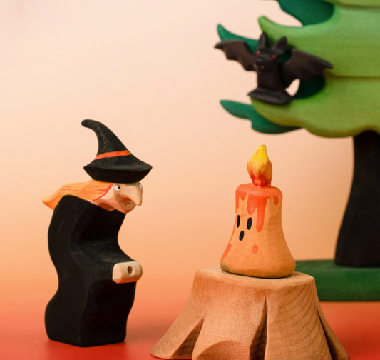 BumbuToys Houten feestkroonfiguur Magische Oranje Kaars