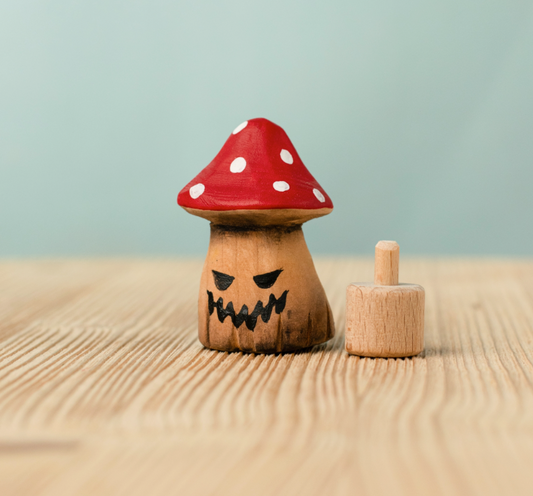 BumbuToys Houten Feestkroonbeeldje Betoverde Paddenstoel