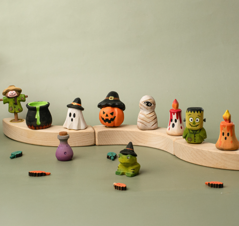 BumbuToys Houten Feestkroon Figuur Magische Pompoen
