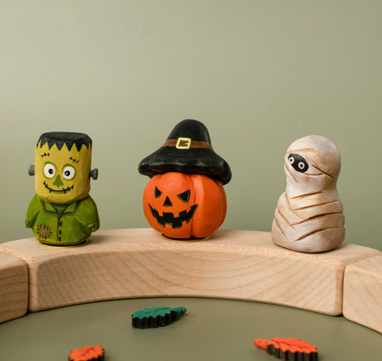 BumbuToys Houten Feestkroon Figuur Magische Pompoen