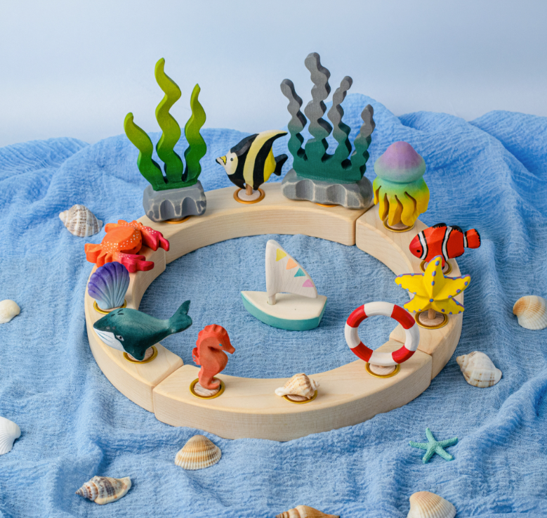 BumbuToys Houten Feestkrans beeldje Krab