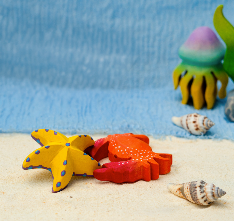 BumbuToys Houten Feestkrans beeldje Krab