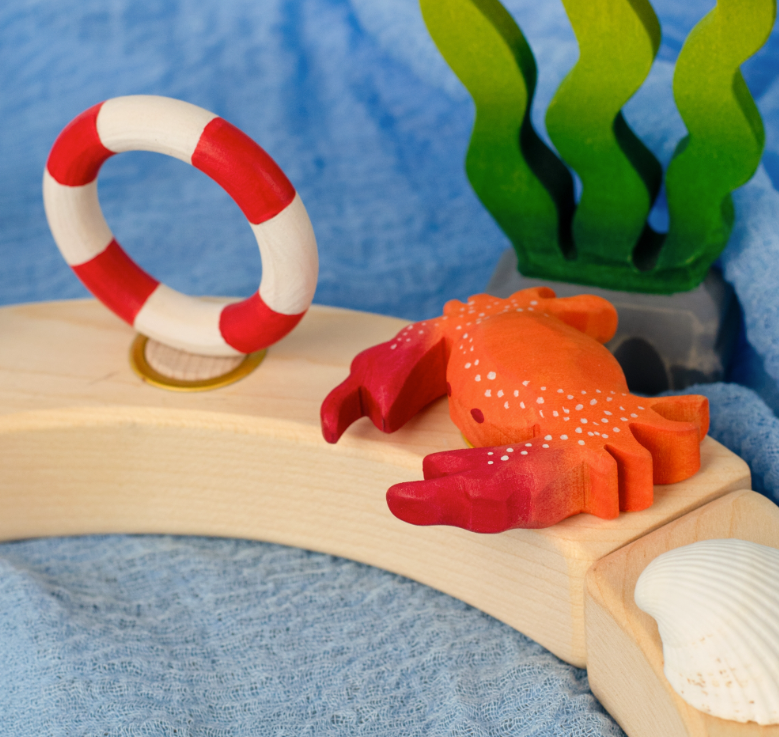 BumbuToys Houten Feestkrans beeldje Krab