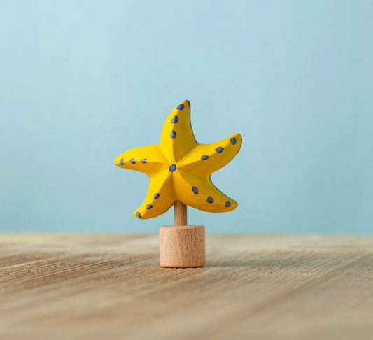 BumbuToys Figurine en bois pour couronne de célébration Etoile de mer
