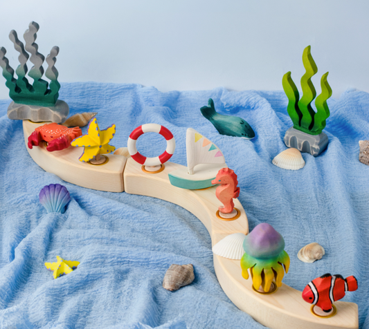 BumbuToys Figurine en bois pour couronne de célébration Etoile de mer