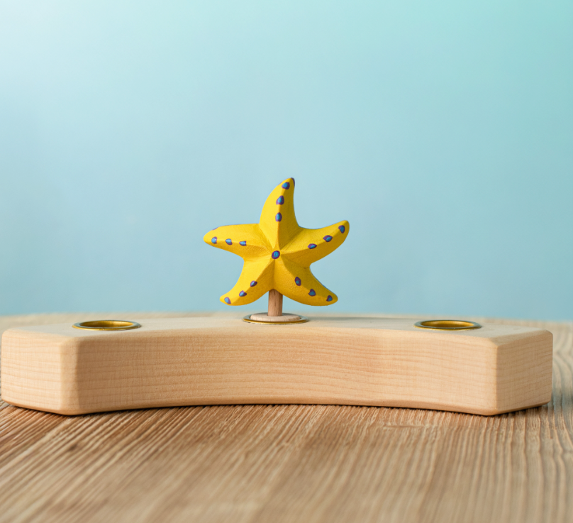 BumbuToys Figurine en bois pour couronne de célébration Etoile de mer