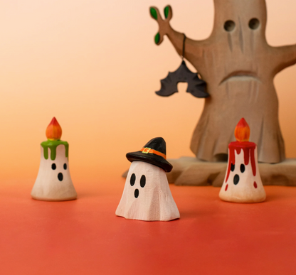 BumbuToys Houten Feestkroonbeeldje Spook Tovenaar