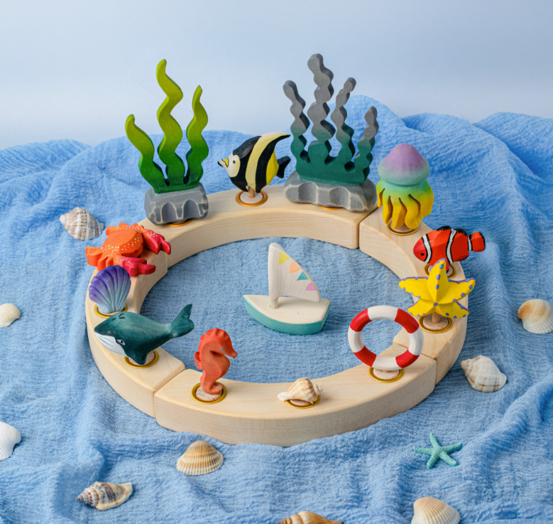BumbuToys Houten figuur voor feestkroon Kwallen