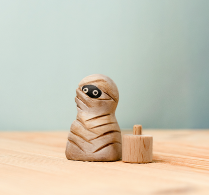 BumbuToys Figurine en bois pour couronne de célébration Momie Enchantée