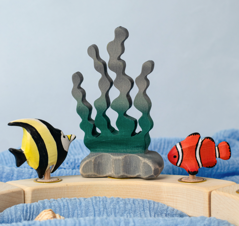 BumbuToys Houten Feestkroon Figuur - Clownvis