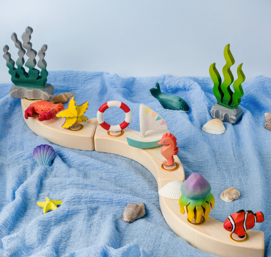 BumbuToys Houten Feestkroon Figuur Zeilschip