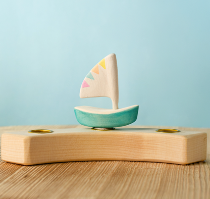 BumbuToys Houten Feestkroon Figuur Zeilschip
