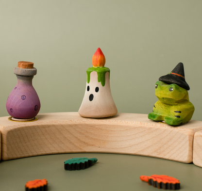 BumbuToys Fugurine en bois pour couronne de céébration Bougie Verte magique