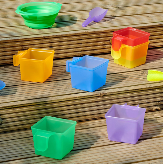 Tickit Regenboog Transparante Gekleurde Potten - Set van 6 (Kopie)