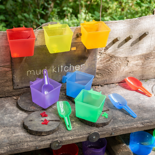 Tickit Regenboog Transparante Gekleurde Potten - Set van 6 (Kopie)