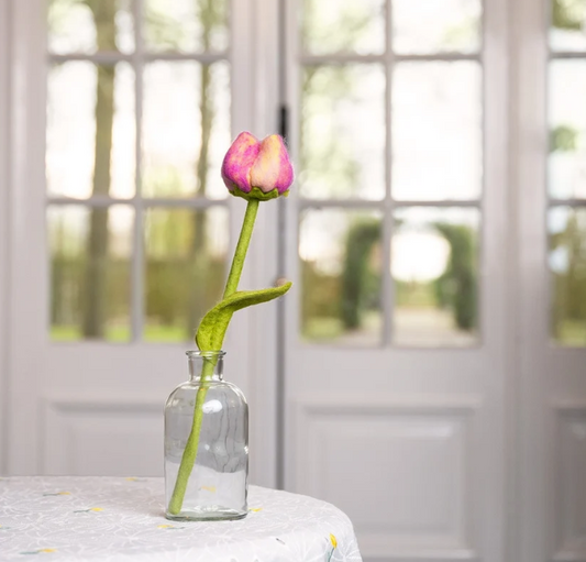 Sjaal met Verhaal Tulpen van wolvilt - per stuk