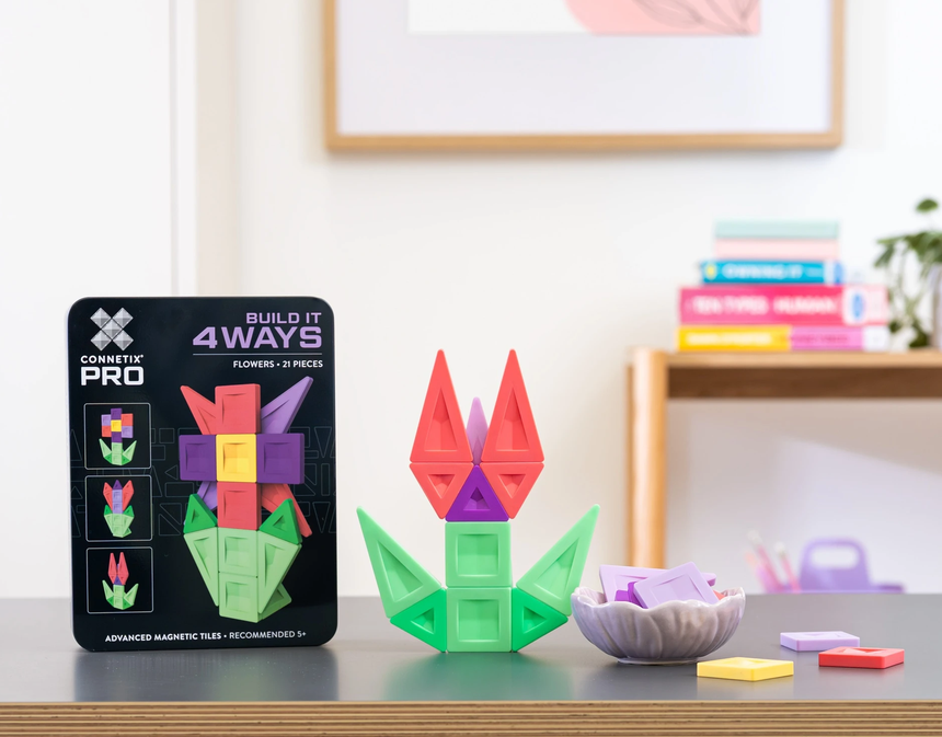 CONNETIX PRO Fleurs à construire - 21 pièces