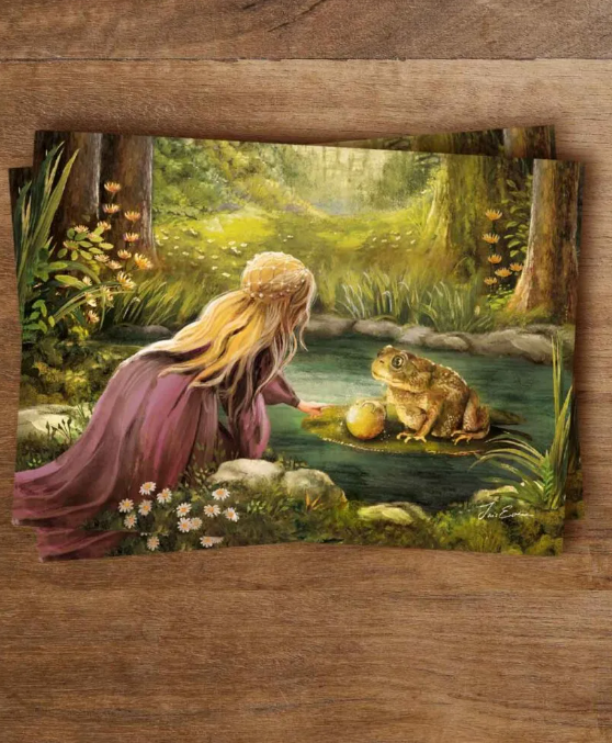 Ansichtkaart - Esther Iris - De kikkerkoning sprookje van de gebroeders Grimm