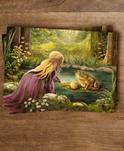 Ansichtkaart - Esther Iris - De kikkerkoning sprookje van de gebroeders Grimm