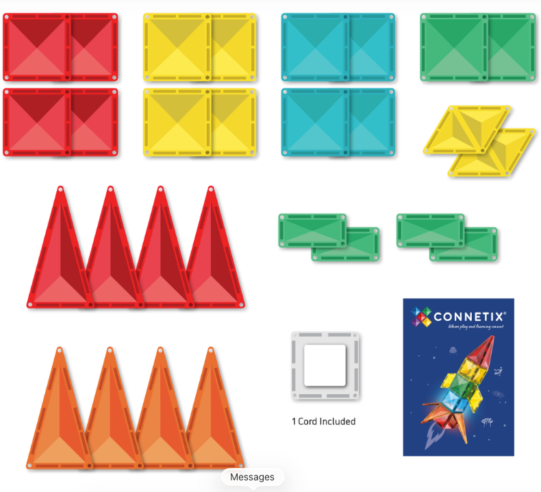 Connetix Light Rocket - Lichtraket magnetisch speelgoed - 30 stuks