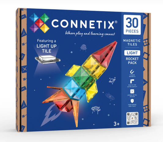 Connetix Light Rocket - Lichtraket magnetisch speelgoed - 30 stuks